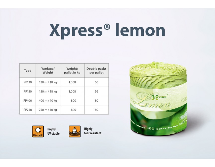 Xpress lemon voor een zeer goede weerstand en levensduur