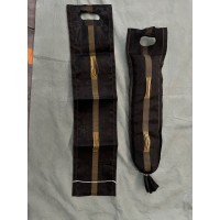 Silozak zwart 25 x 100 cm - met handvat en sluitingstouw en zijdelingse handvaten